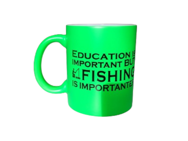 Fishing is importanter - Green Mug